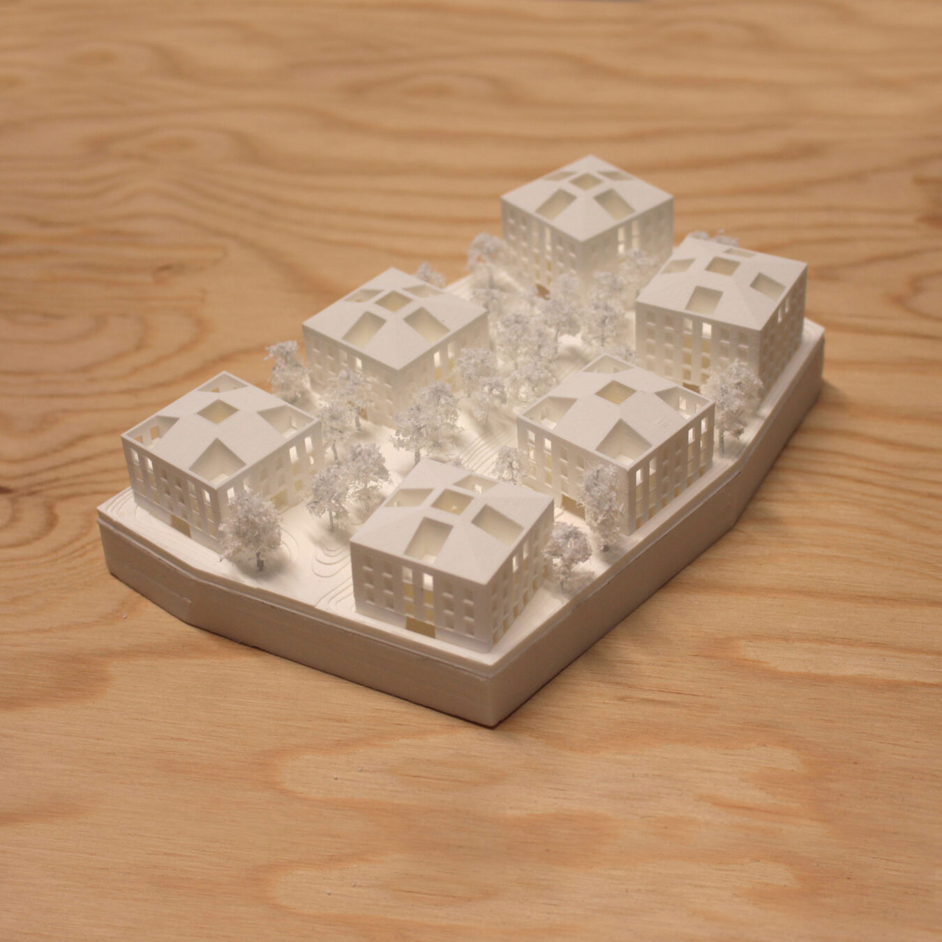 maquette de concours Oppidéa [ projet non lauréat ], ZAC Las Fonces, © #fffbbb + © BAST [ 2017 ]