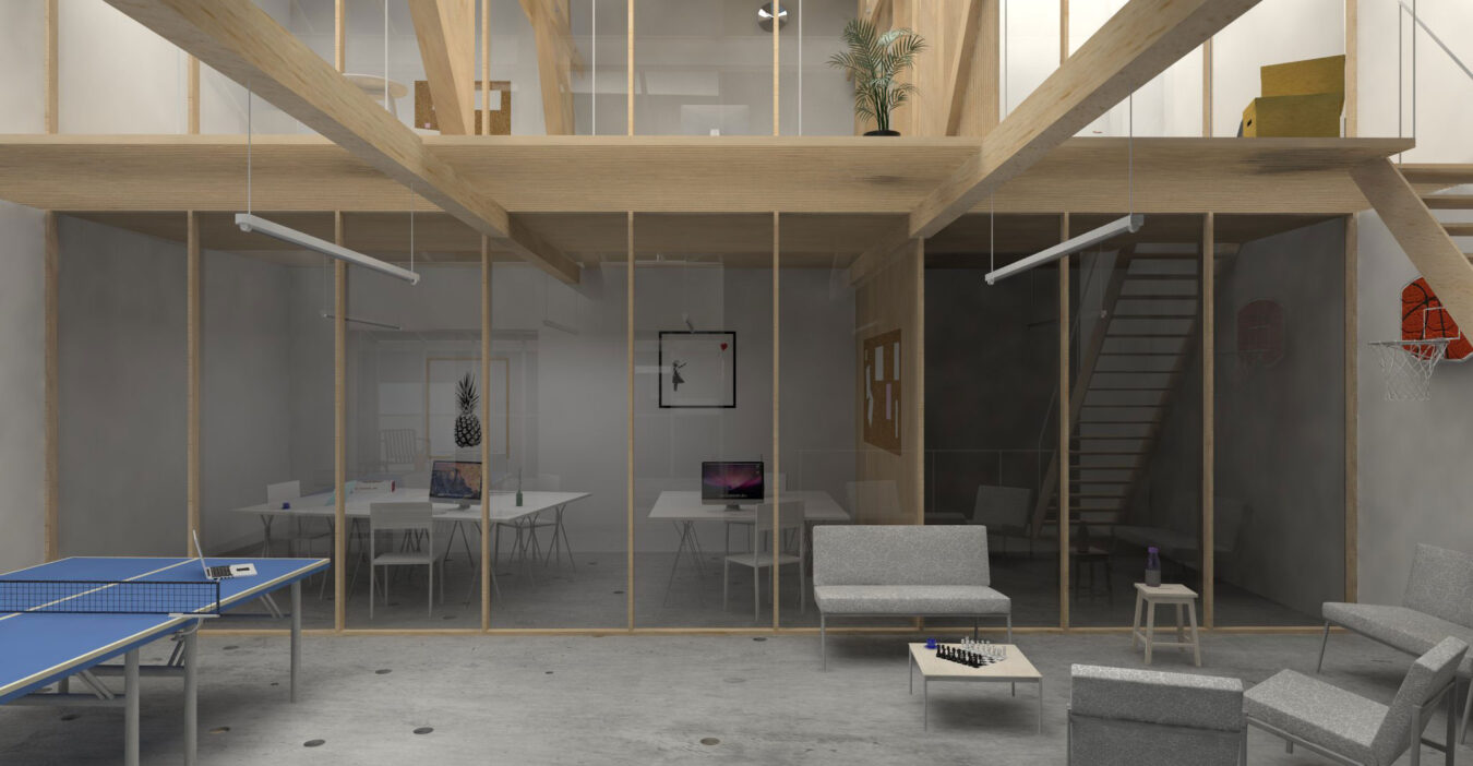image . transformation en bureaux et atelier de musique · Paris [ études · 2018 ] © mbl architectes