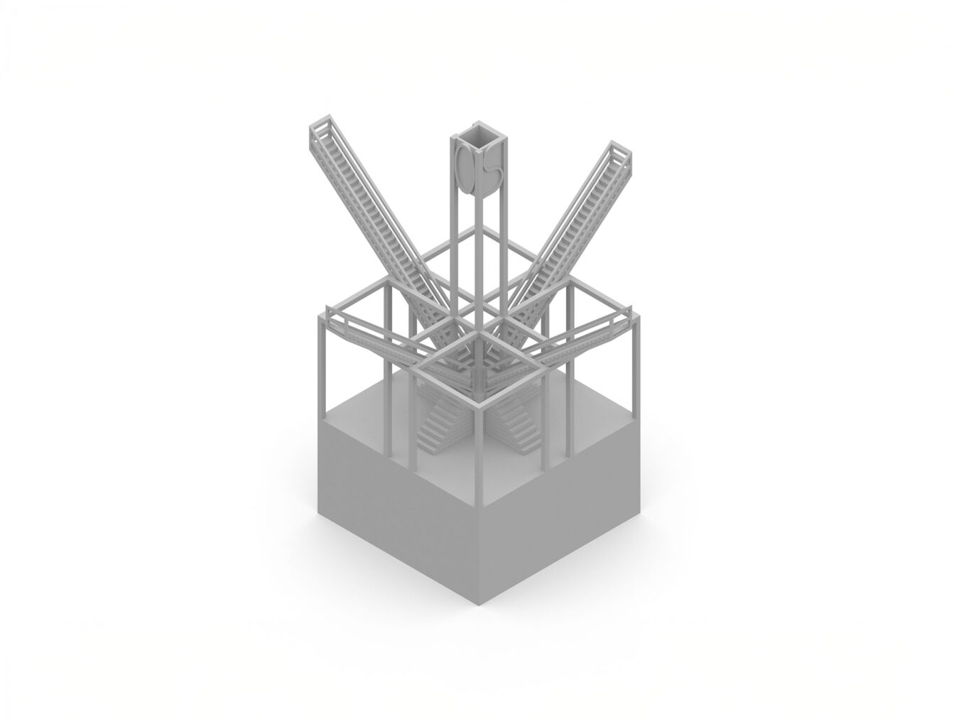 modélisation de 20 projets . impression 3D . exposition Miscellaneous Follies, KANAL - Centre Pompidou [ 2019 ]