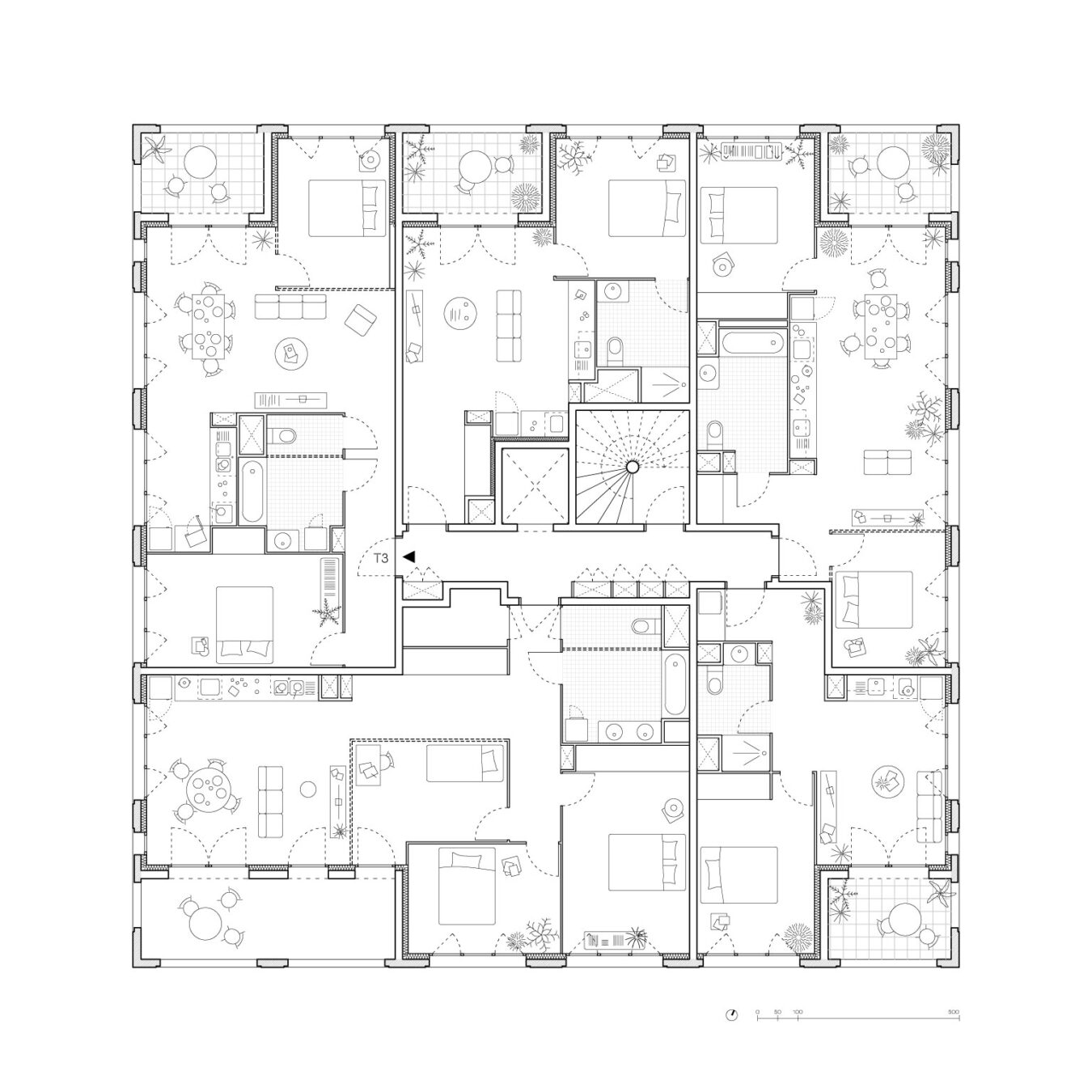 plan . lot A11 · ZAC du faubourg Malepère · Toulouse [ 2019 - 2024 ] © Scalène architectes + © mbl architectes