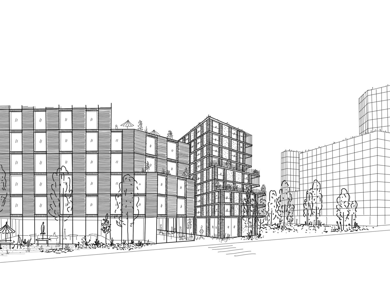 illustration . études urbaines . lot Sernam 1 · ZAC du Grand Matabiau · Toulouse © Syvil + © mbl architectes + © Atelier Franck Boutté