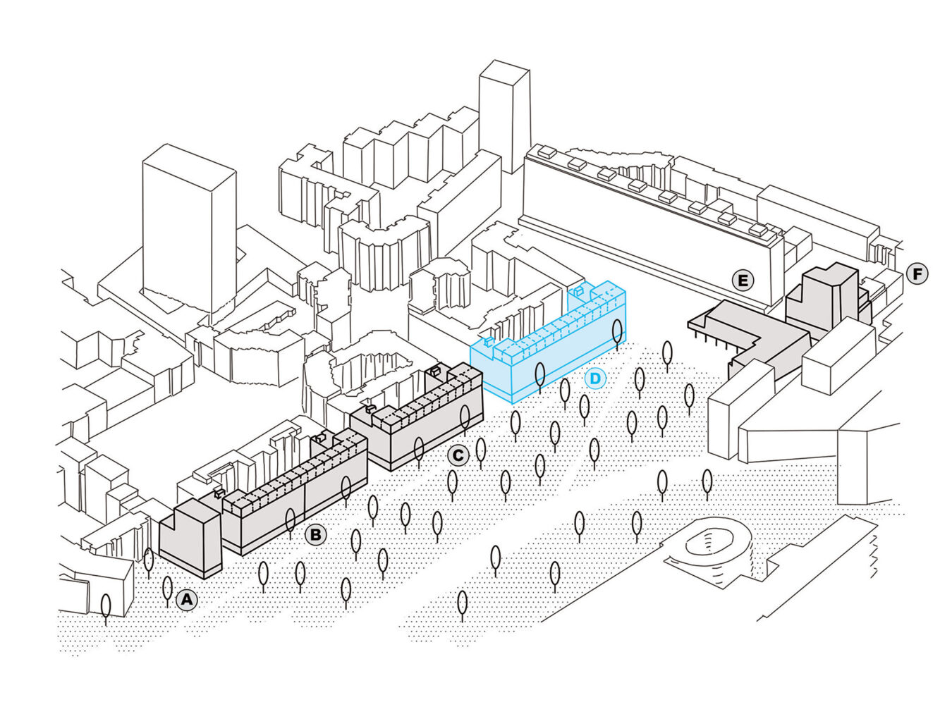 diagramme . lot D · ZAC Chapelle-Charbon · Paris [ concours · 2022 ] © mbl architectes + © UR