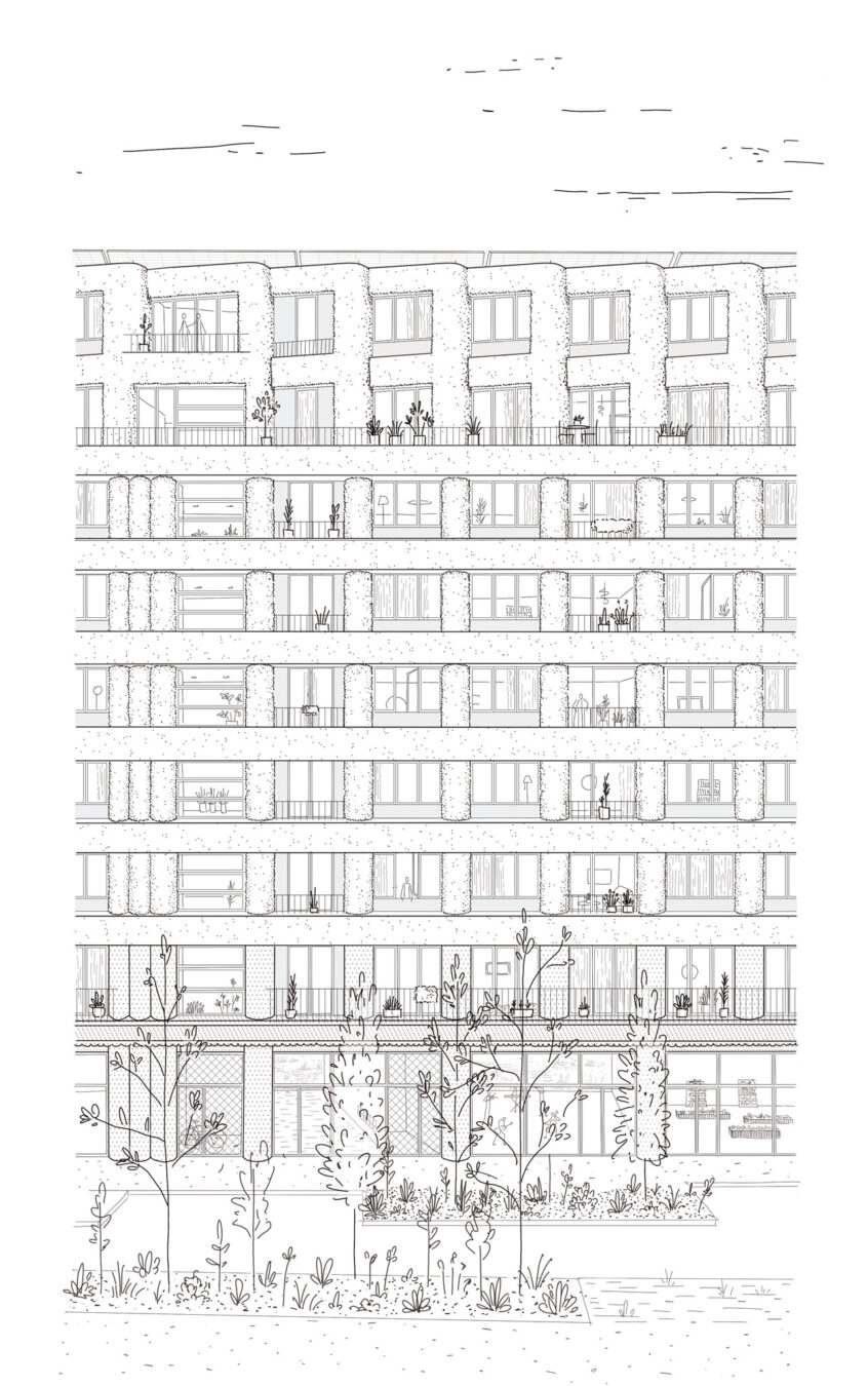 illustration . lot D · ZAC Chapelle-Charbon · Paris [ concours · 2022 ] © mbl architectes + © UR