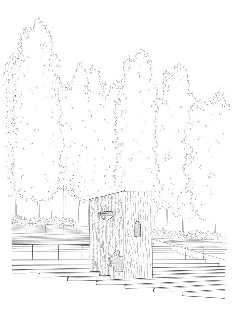 illustration . tablette graphique . pavillon Foly for a Song [ 2017 ] © mbl architectes