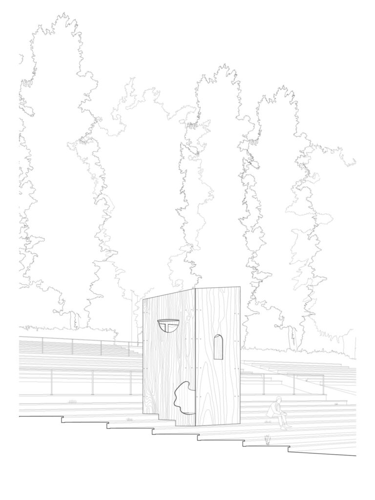 illustration vectorielle . pavillon Foly for a Song [ 2017 ] © mbl architectes