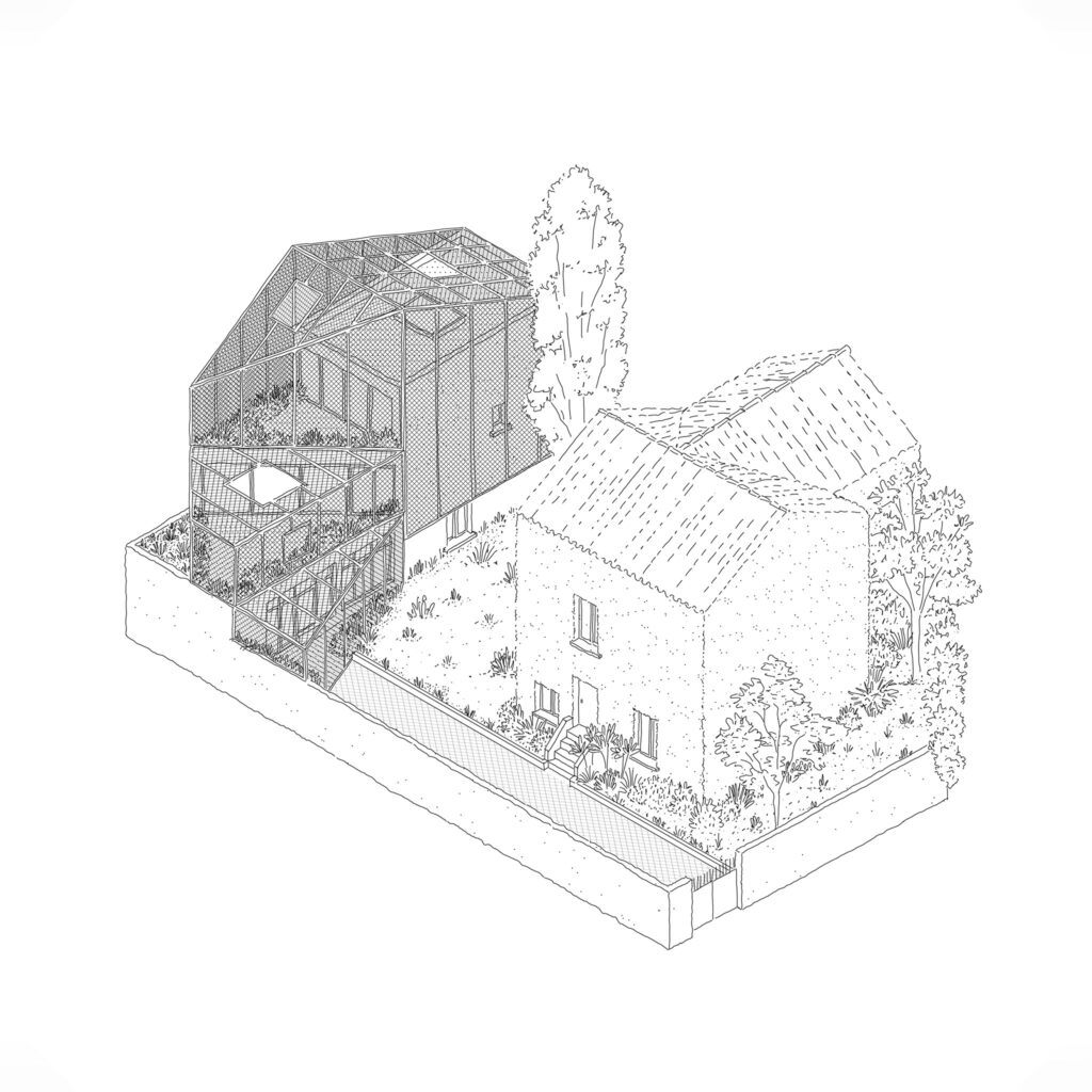 axonométrie matricielle . tablette graphique . extension à Arcueil [ études · 2020 ] https://www.jeuneveranie.com/maquettes/