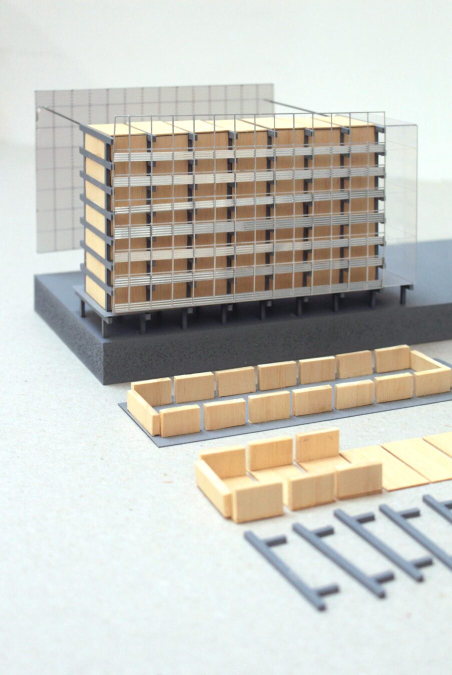 maquette de concours 1:200 . lot S4, ZAC Gare des Mines, Paris . ©La Soda x ©Bétillon Freyermuth Architectes [ 2024 ] projet lauréat