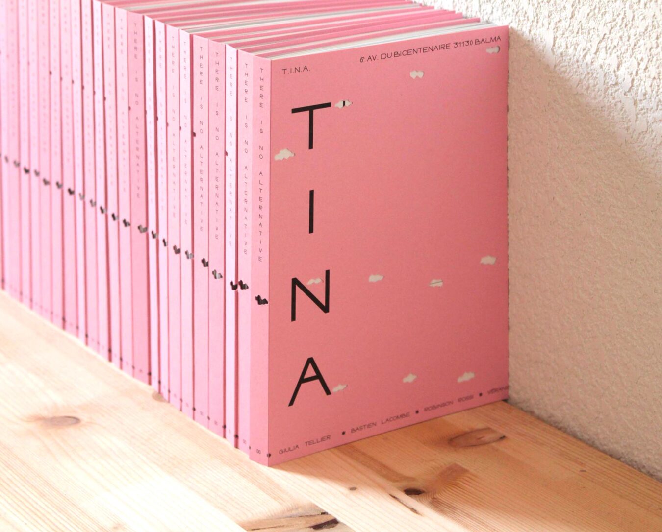 Fanzine T.I.N.A |Projet éditorial en auto-édition avec Fanny Vallin au sein de l'association éponyme | Conception et exécution éditoriale 