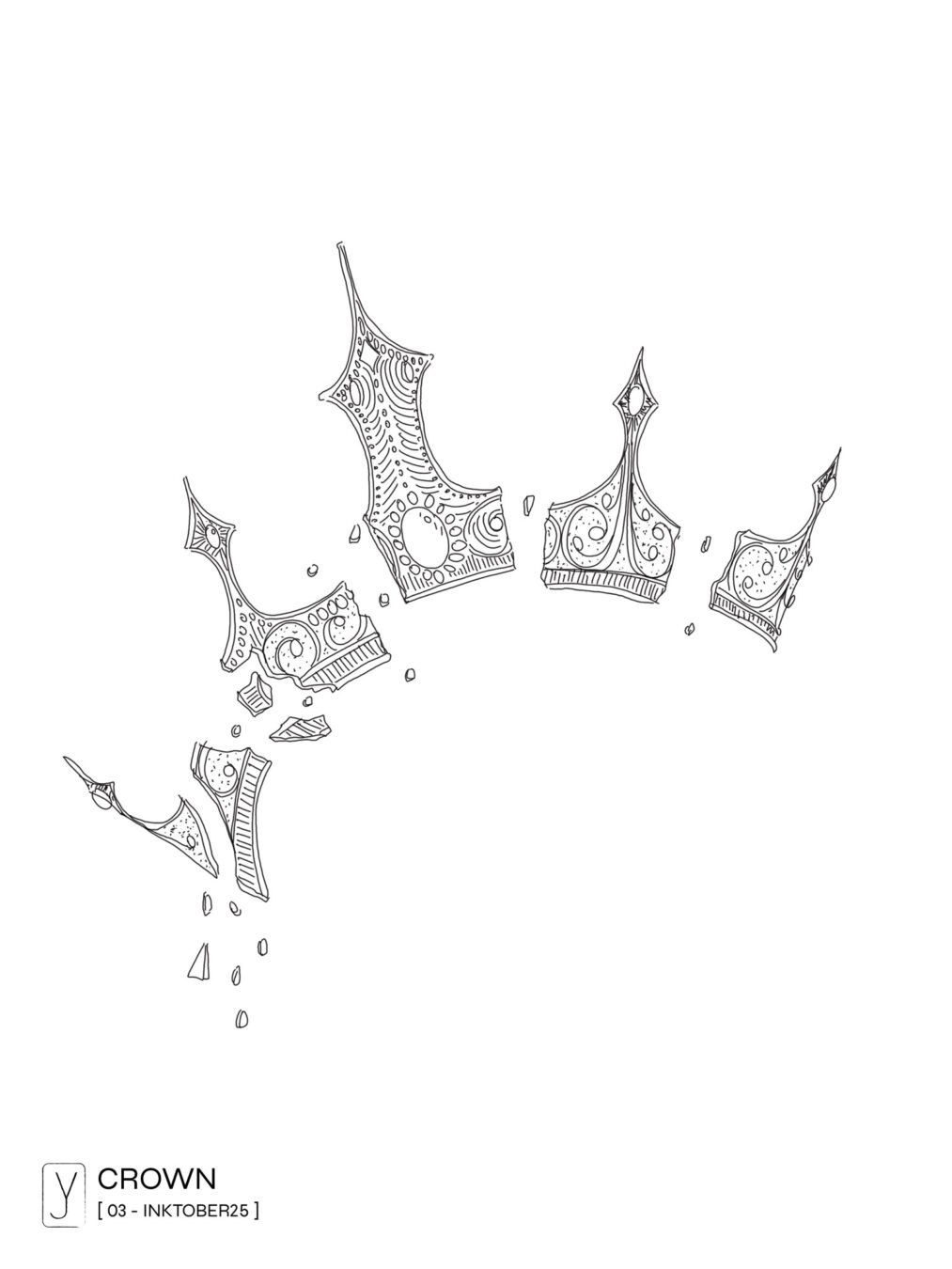 INKTOBER 2025 . 03 - CROWN