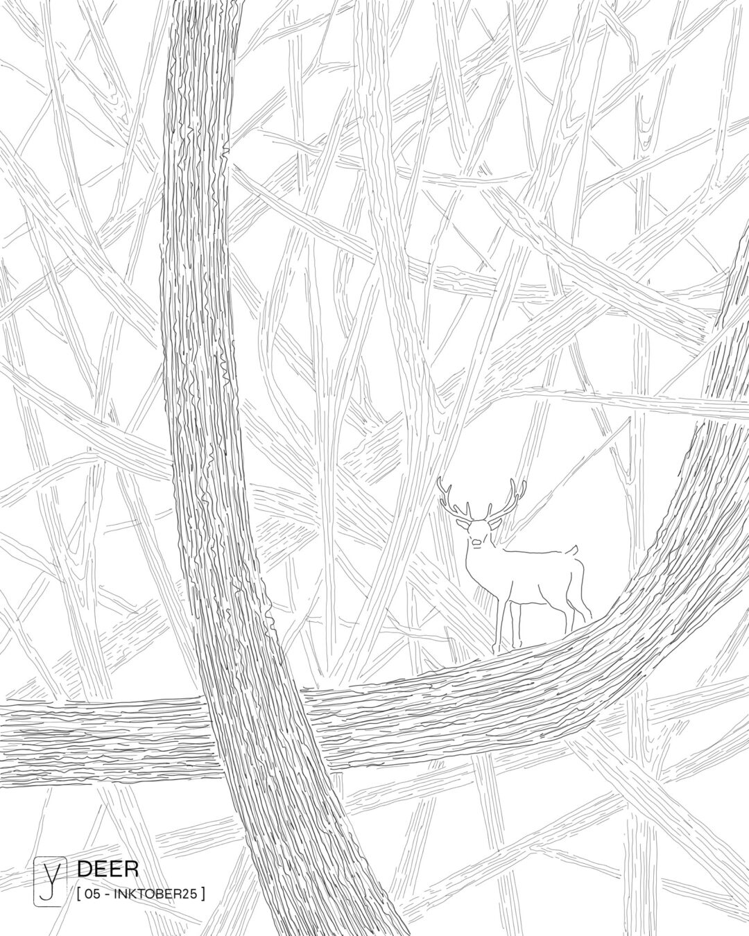 INKTOBER 2025 . 05 - DEER