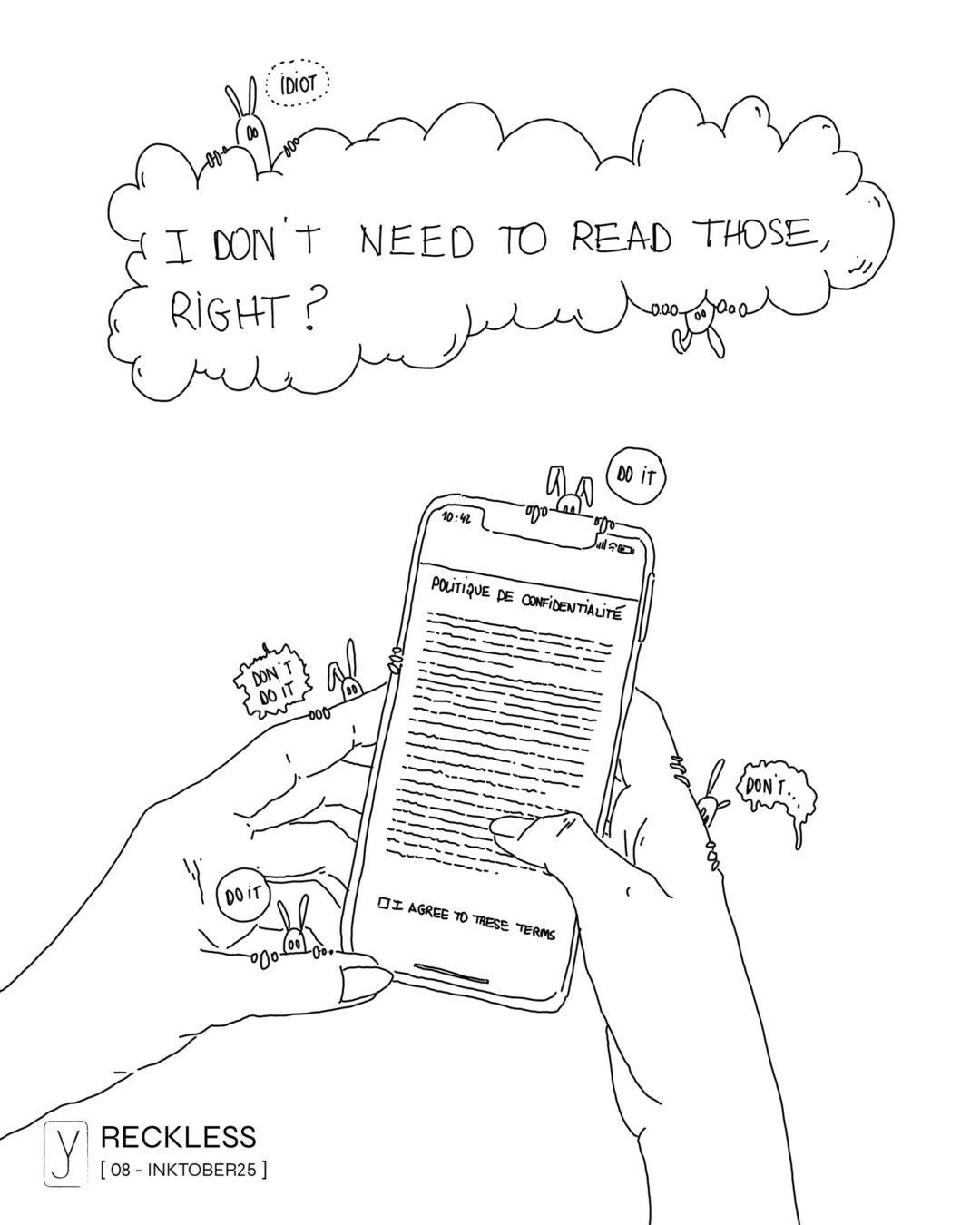 INKTOBER 2025 . 08 - RECKLESS