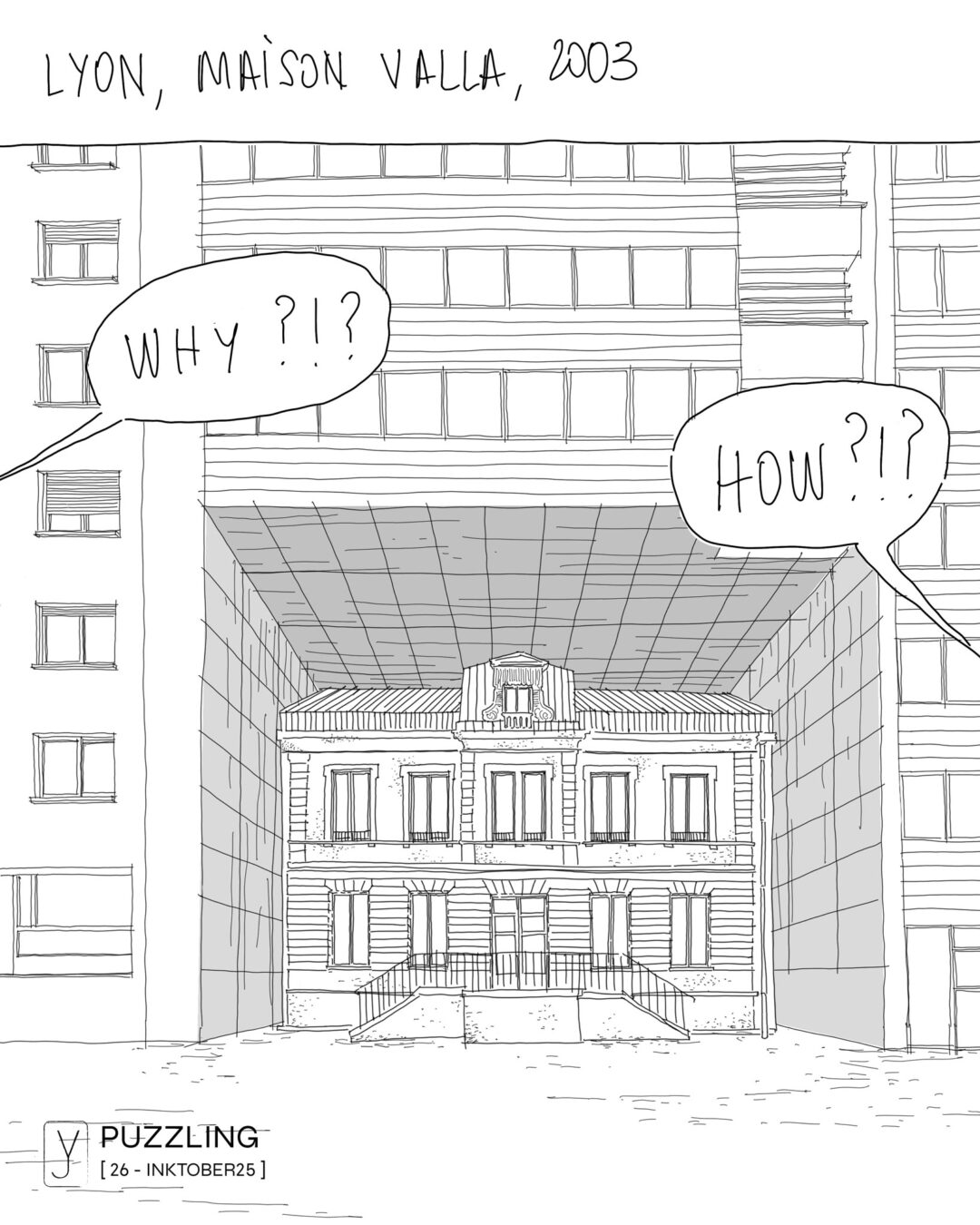 INKTOBER25 . 26 - PUZZLING