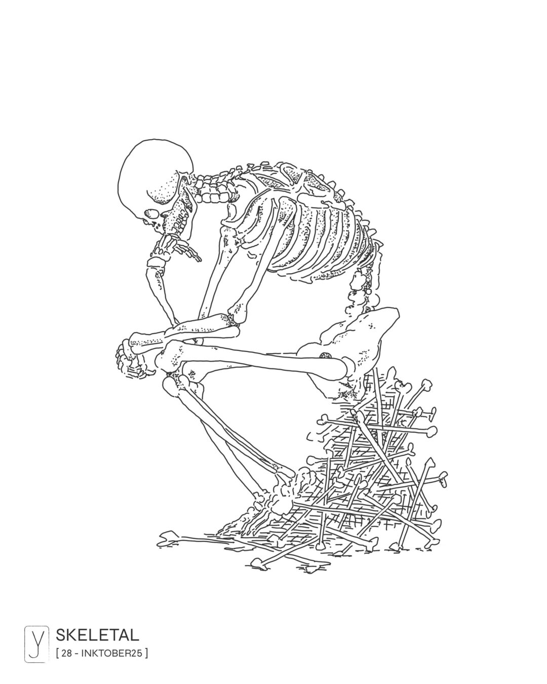INKTOBER25 . 28 - SKELETAL