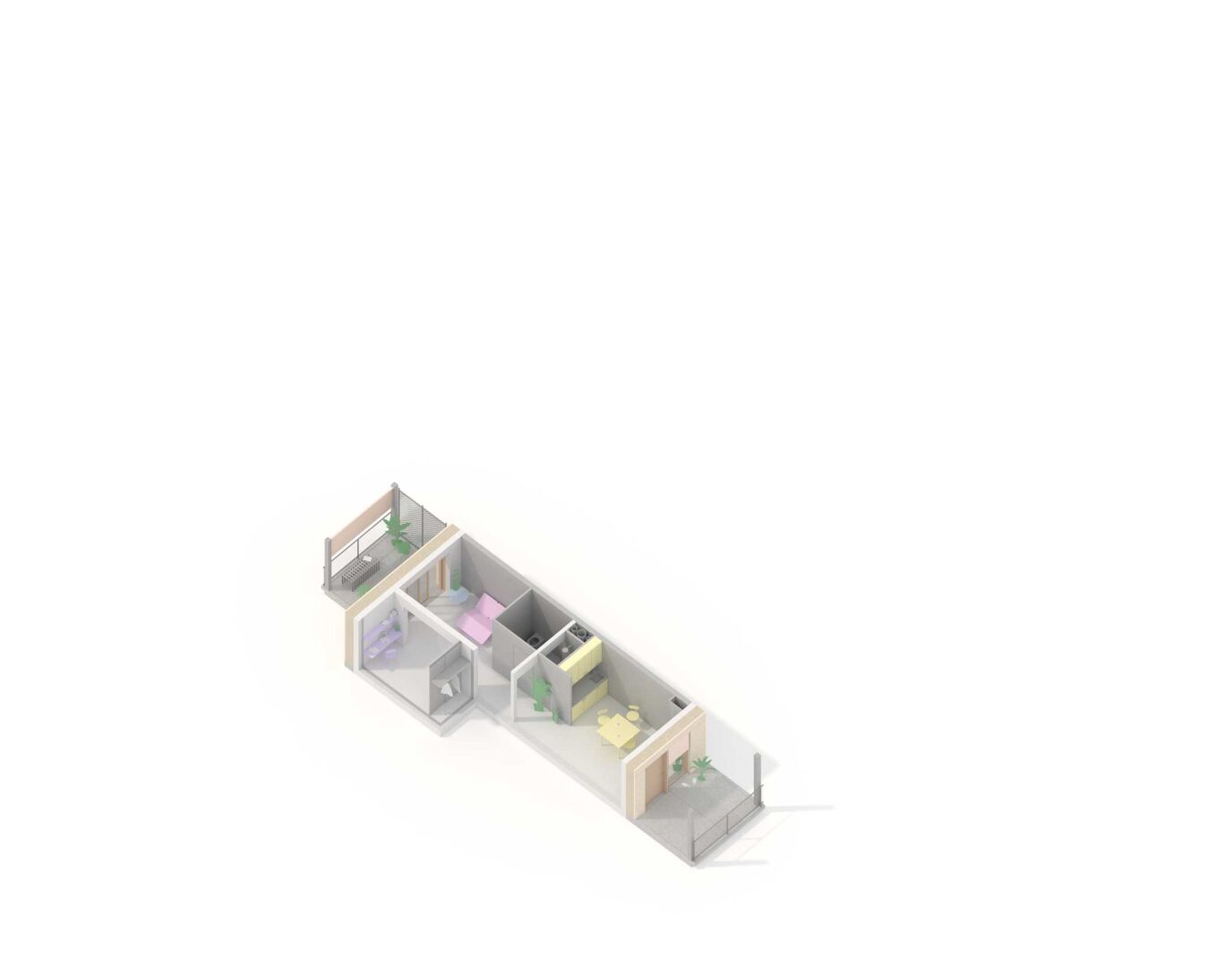 image . Typologie T1 . architecture ©la soda [ mandataires ] + ©erwan bonduelle [ associés ]+ ©coloco [ paysagistes ] . concours Quartiers de demain [ projet lauréat ] . 2025