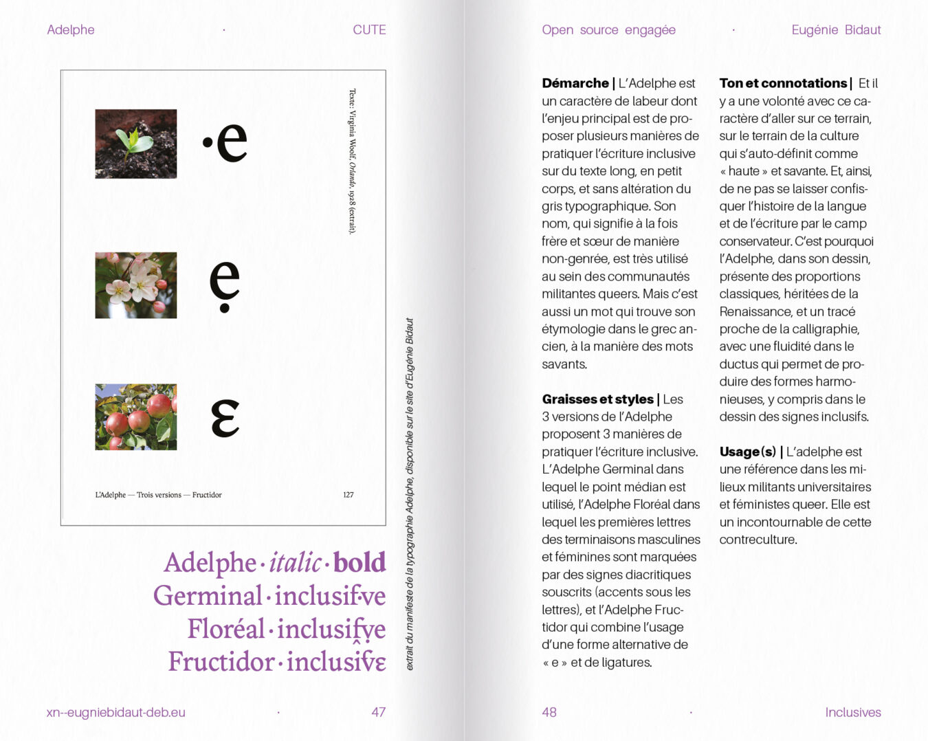 projet fictif . La typographie comme outil militant, aux éditions trouble . conception et exécution éditoriale . 2025
