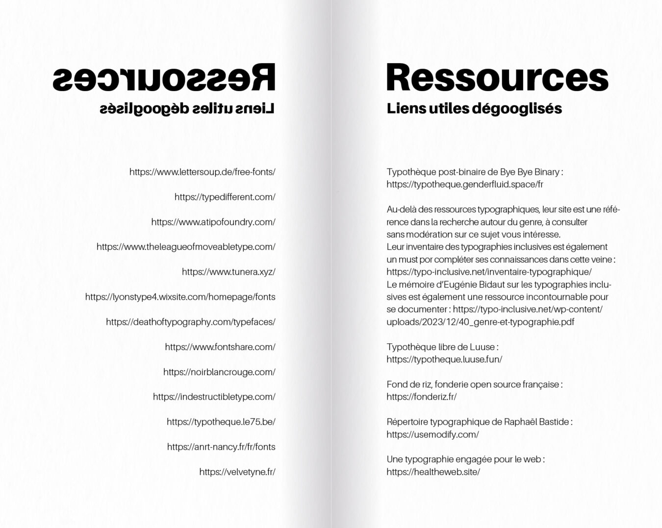 projet fictif . La typographie comme outil militant, aux éditions trouble . conception et exécution éditoriale . 2025