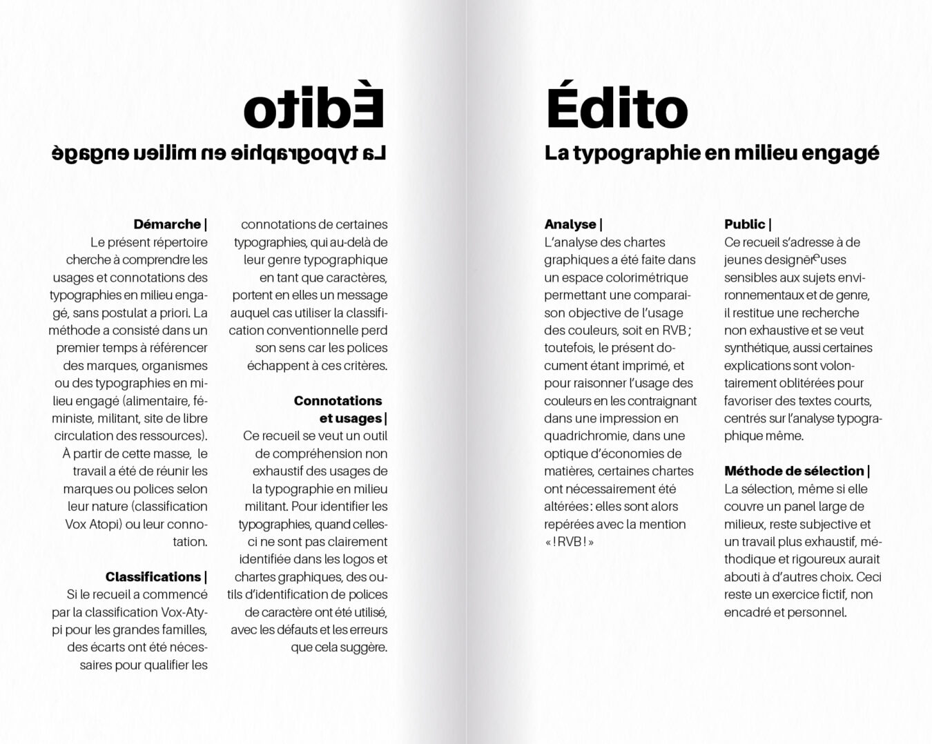 projet fictif . La typographie comme outil militant, aux éditions trouble . conception et exécution éditoriale . 2025