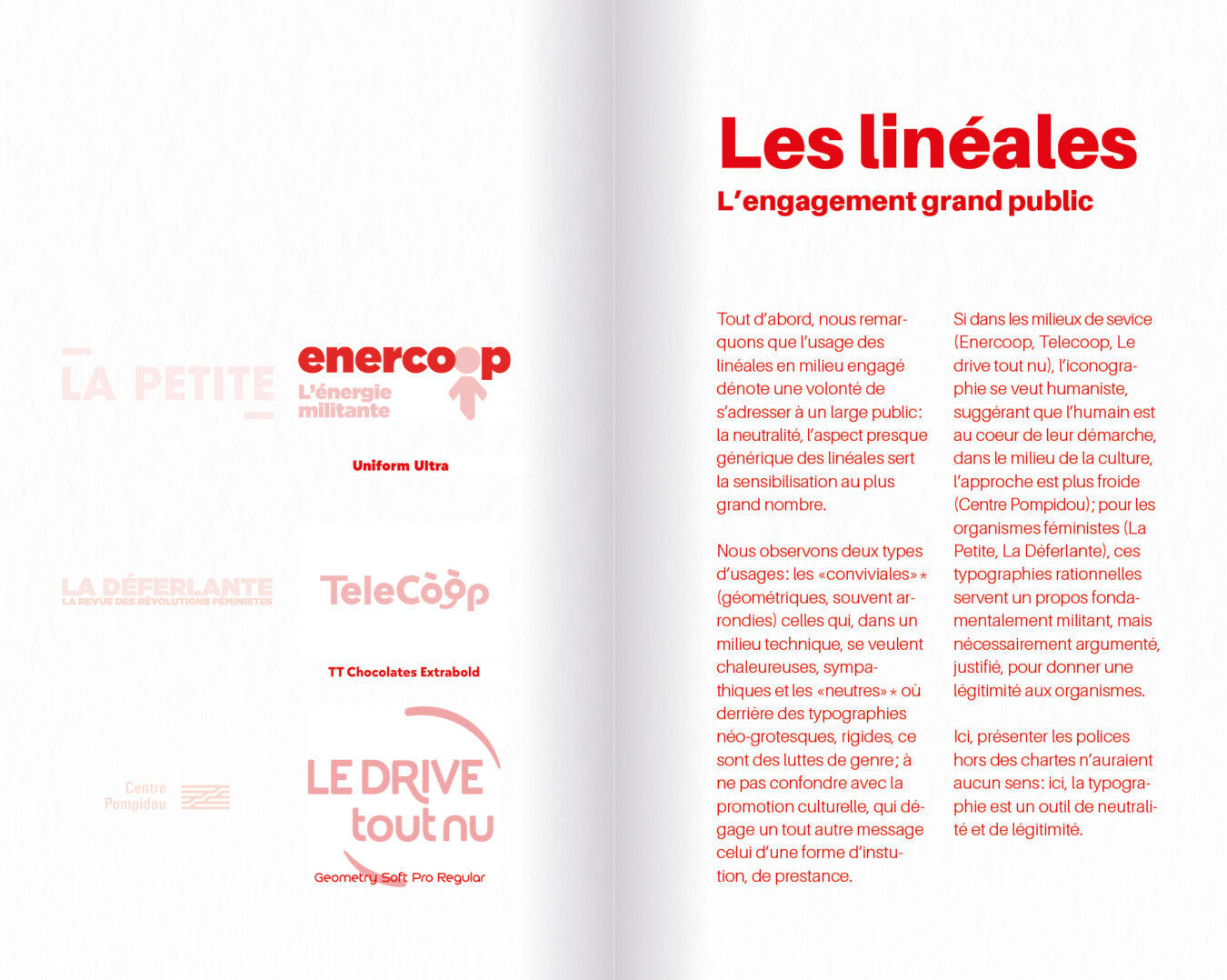 projet fictif . La typographie comme outil militant, aux éditions trouble . conception et exécution éditoriale . 2025