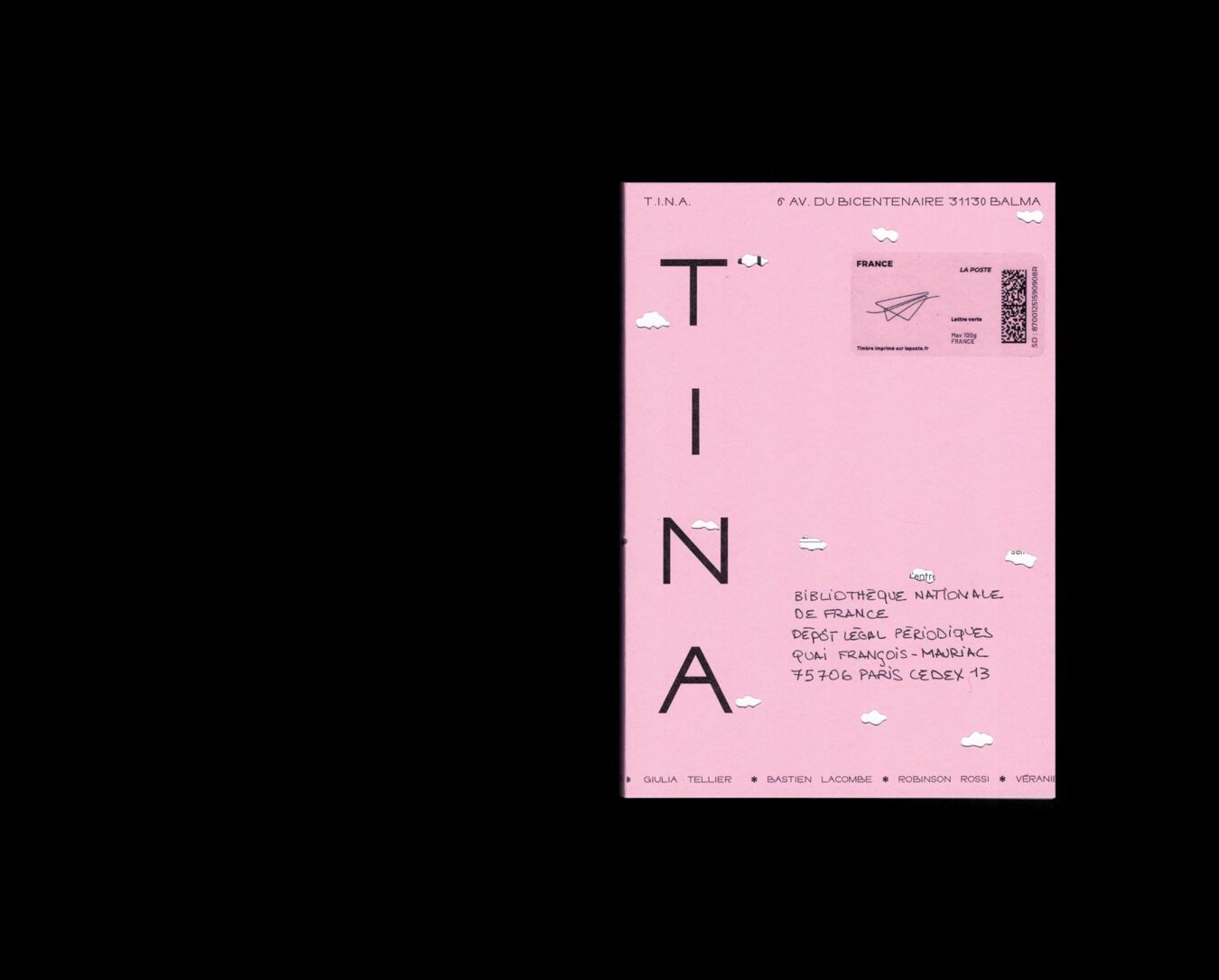Fanzine T.I.N.A | Projet éditorial en auto-édition avec Fanny Vallin au sein de l'association éponyme | Conception et exécution éditoriale 